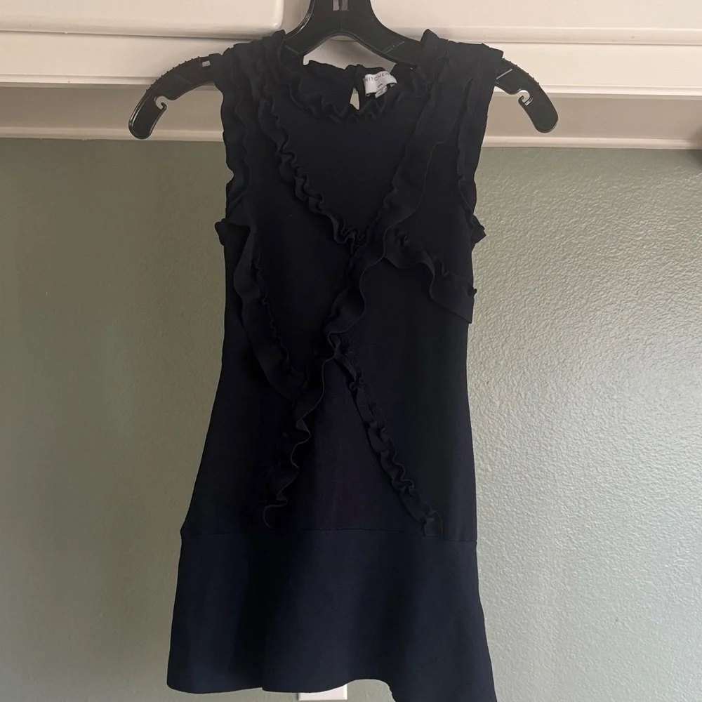Witchery Midnight Blue Ruffle Dress - Picture 1 of 4